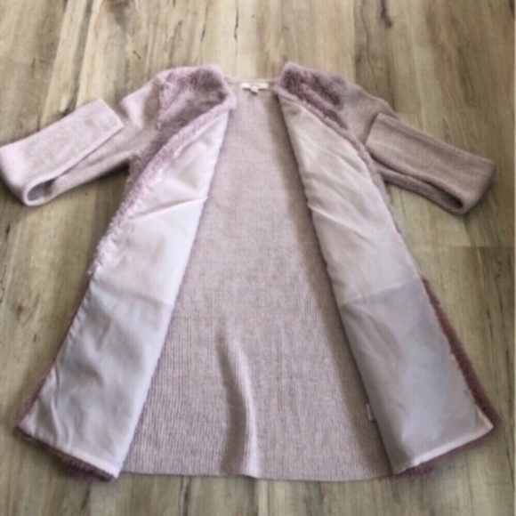 Peyton Primrose Pink Faux Fur Fuzzy Cardigan Sweater - Picture 7 of 8